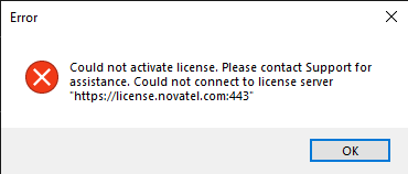 Cannot connect to Waypoint license server - error code [51404-60041]